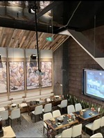 Ensemble de table et de chaises de salle à manger pour restaurant commercial personnalisé, style moderne industriel, écologique, durable, confortable, appartement, café, bistrot, hôtel