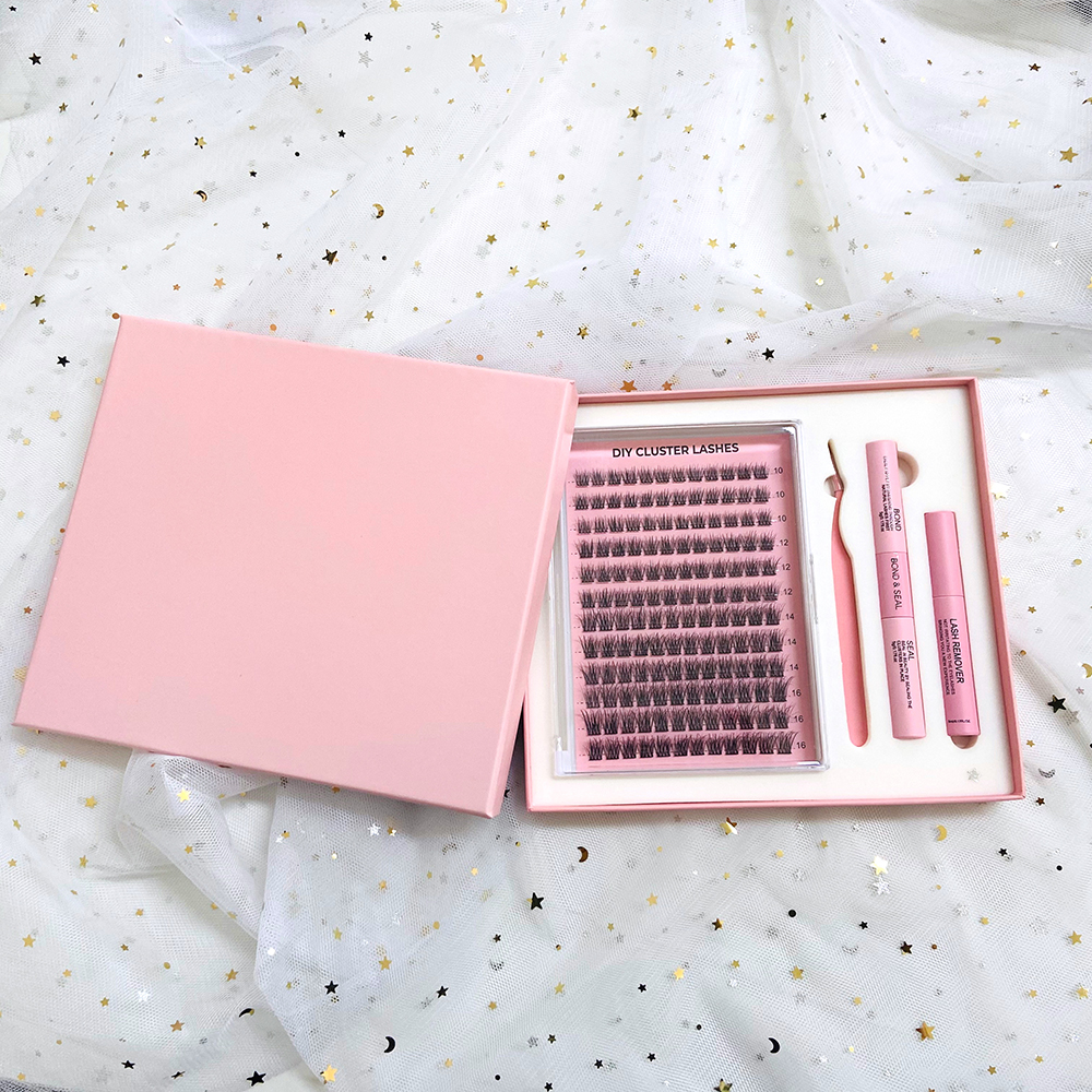 Kit de grupos de pestañas rosas