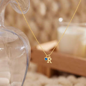 Collar con Colgante Personalizado de Acero Inoxidable 316L Chapado en Oro PVD de 14k/18k para Mujer, Joyería Fina con Letra Inicial de Zirconia - Product Image 2