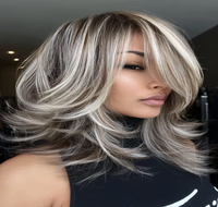 Perruque Lace Front Grise avec Mèches Poivre et Sel pour Femmes, Cheveux Humains Remy Européens, HD Transparent, Nœuds Blanchis, Sans Colle, Longue