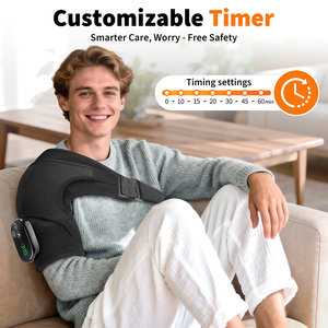 Ceinture de massage chauffante électrique sans fil pour soulager la douleur à l'épaule, avec minuterie intelligente, thérapie LED, compresse chaude et vibration - Product Image 5