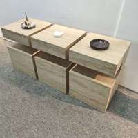 Table d'appoint, console, table de chevet en travertin et marbre, design moderne et personnalisé, prix usine, mobilier de luxe en marbre pour canapé
