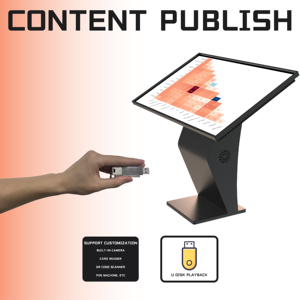 Mejor Precio de Fábrica, Pantalla Digital Interactiva con Base en Forma de K de 43, 55 y 65 Pulgadas, Kiosco con Pantalla Táctil LCD - Product Image 4