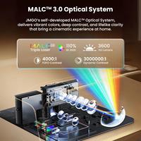 Projecteur à ultra courte focale JMGO O2S Ultra 4K UHD, triple laser MALC 3.0, 3600 lumens ISO, Google TV, projecteur de cinéma maison