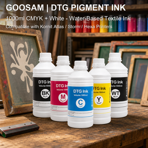Tinta Blanca Pigmentada para Impresión DTG, Base Agua, Compatible con Impresoras Kornit DTG, Alta Calidad, Venta al Por Mayor, Suministro de Fábrica - Product Image 1