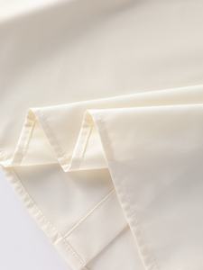 Elegante Camisa de Estilo Francés con Mangas Holgadas Tipo Globo |   Blusa de manga larga con bloques de color para mujer, cuello vuelto, estilo vintage, color liso - Product Image 3