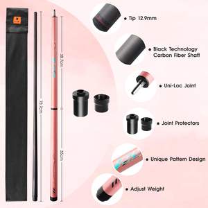 Queue de billard Little Monster en fibre de carbone, 3 pièces, pour break et jump, avec joint Uni-<span class=keywords><strong>Loc</strong></span> et embout de 12,9 mm, pour les grossistes - Product Image 4