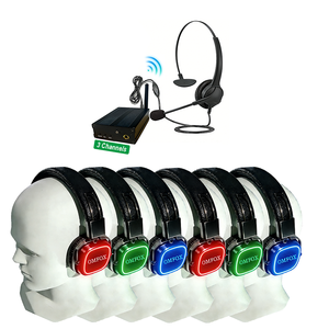 Latest Rental Over-ear Wireless LED Silent DISCO Headphones Camping Yoga Team PK Festivals Earphones And Transmitters - Product Image 2