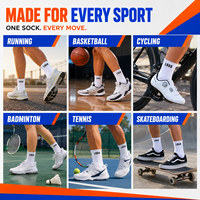 Chaussettes de sport athlétiques de qualité supérieure, respirantes, anti-humidité, chaussettes de course personnalisées en coton tricoté pour le basketball et les sports
