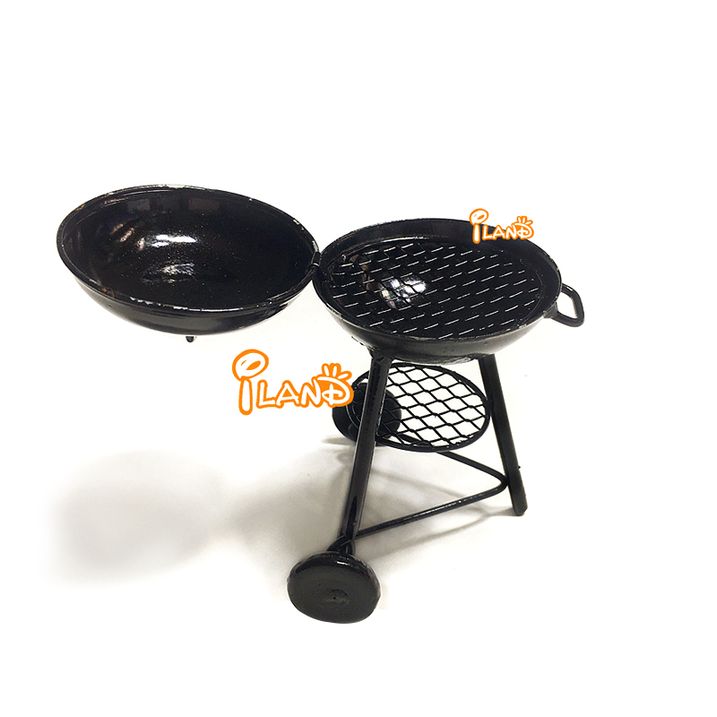 Миниатюрные миниатюрные кухонные принадлежности iland DK030B для кукольного домика, гриля для барбекю и пикника, круглая кухня