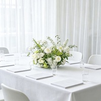 Bouquet de fleurs artificielles en soie bleues, réaliste et fait main, idéal pour les mariages, la fête des mères et Noël
