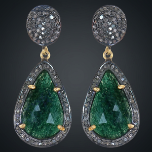 Boucles d'oreilles pendantes classiques en argent 925 plaqué noir vintage pour femmes, pour les occasions de fête - Product Image 2