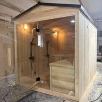 Cabine de douche hydromassante à vapeur avec verre trempé, cabine spa avec éclairage de fond et lampe de plafond pour salle de bain à domicile