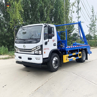 Camion à ordures diesel HEAVSTY 3800 mm de base de roulement 4x2 avec moteur et boîte de vitesses renforcées, bras renforcé Dongfeng D7 CLD5120ZBSEQ6 (Q345)