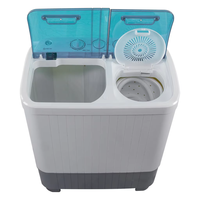 Machine à laver semi-automatique à grande capacité 15 kg à double baignoire à usage domestique