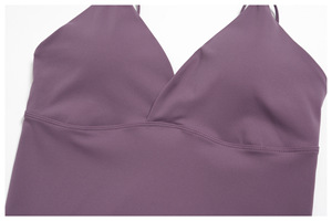 Soutien-gorge de sport sans couture 2026, très extensible, antichoc, respirant, col en V, dos nu, grande taille, maintien moyen, devant court, pour le yoga - Product Image 3