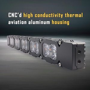 Premium LED Light Bar 12-24V DC Amber LED Bar para Offroad Car 4wd Truck Tractor - Product Image 5