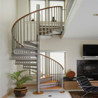 Escalier en spirale extérieur en acier, éléments en fer forgé décoratifs, prix bas