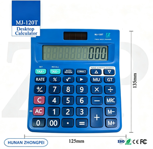 Calculadora de Escritorio MJ-120T Azul SKD PCB de 12 Dígitos, Doble Alimentación Solar y Batería, Función de Verificación de Impuestos de 150 Pasos, Coma de 3 Dígitos - Product Image 2