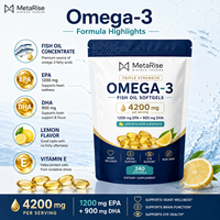 Capsules d'huile de poisson naturelle en gélules molles, marque privée OEM, oméga 3 EPA DHA, soutien du bien-être du cœur et du cerveau, complément alimentaire, 240 unités