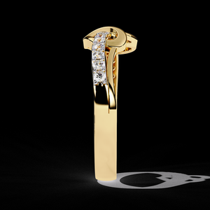 Anillo de Diamantes en Forma de Corazón Elegante de Oro Amarillo de 14K, Joyería de Compromiso Personalizada Fina para Mujer, Diamantes Naturales Certificados - Product Image 4