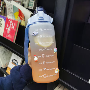 2L Oversized Straw Tumbler Non-Slip Matte <strong>Plastic</strong> <strong>Drinkware</strong> for Gym Workouts &amp; Hiking BPA-Free Design - Product Image 2