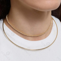 Collier minimaliste Gemnel en argent 925, fin et simple, pour tous les jours, à superposer, pièce essentielle pour un look décontracté ou affirmé