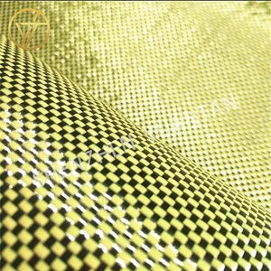 Rollo de tela de fibra híbrida de aramida de carbono <span class=keywords><strong>1K</strong></span> 90gsm barato y fino de China - Product Image 5