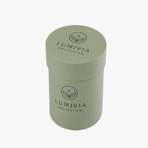 Scatola Rotonda in Cartone Ecologico su Misura, Colore CMYK Partone Rosa Grigio, per Tubi di Carta Rotondi - Product Image 1