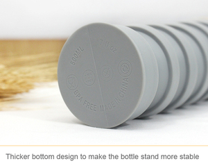 Bouteille pliable sans BPA avec logo personnalisé, gobelet pliable en plastique, bouteille d'eau pliable en silicone pour le sport avec couvercles - Product Image 4
