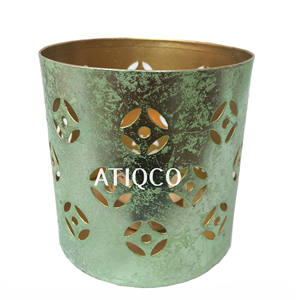 Rust Mint Circle Barfi Iron Votive T- Light Holder Vintage <b>Candle</b> Votive with Antique Premium Design Great Quality - Product Image 1