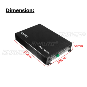 Amplificateur de voiture 4 canaux 2000W, amplificateur de puissance stéréo pour véhicule, amplificateur audio automobile - Product Image 6