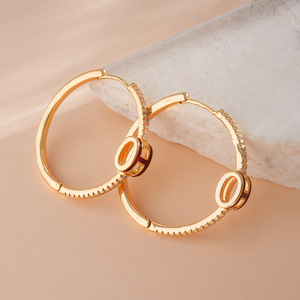 Pendientes de Aro Geométricos Chapados en Oro de 18K para Mujer, Regalo para Fiesta - Product Image 2