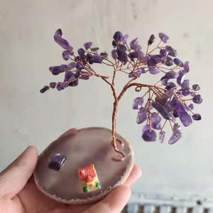 <b>Crystal</b> <b>Chip</b> Money Tree Palm Stone Ornament Home Decoration East China Sea Origin - Product Image 4