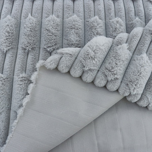 Good Quality Bamboo Cut-Pile Short Pile Solid Color <strong>Faux</strong> Rabbit <strong>Fur</strong> <strong>Fabric</strong> for Garment and Blanket - Product Image 3