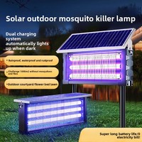 Lampe Solaire Anti-Moustiques et Insectes, Éliminateur de Moustiques IP66, Source Lumineuse LED, Extérieur, Étanche, À Brancher, Piège à Mouches à Élimination Automatique