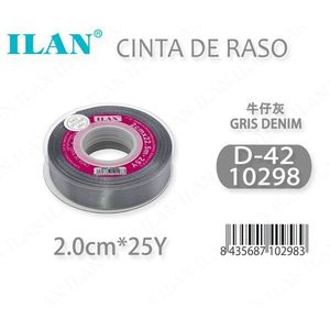 Nastro in Raso 2.0cm 25Y Grigio Denim D-42 - Product Image 3