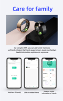 Bague Intelligente 2026 Moniteur de Santé Suivi du Sommeil Fréquence Cardiaque Tracker d'Activité Télécommande Étanche IP68 Acier Inoxydable Android