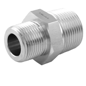 Accesorios de tubería de acero inoxidable tipo Swagelok 1/8 ''1/2'' NPT BSP adaptador de boquilla hexagonal