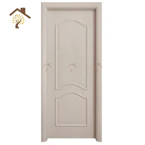 Classic Middle East Style PVC MDF Door Skin Panel Interior Room Decoration Line Wood Door With Frames