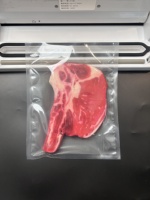 Vacumeerzakken voor voedsel, één zijde transparant, één zijde geëmbossed, plastic vacuümzakken voor diepvriesproducten, vlees, zeevruchten