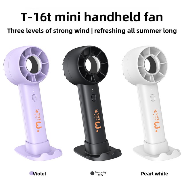 Wholesale 2026 New Bladeless Handheld Fan Mini USB Rechargeable Silent Personal Fan With Desktop Stand for Office Customizable