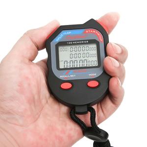 <span class=keywords><strong>Chronomètre</strong></span> sportif électronique professionnel étanche avec alarme, 100 tours, multifonctionnel, horloge LCD, minuterie de compte à rebours, précision 1/1000s - Product Image 1