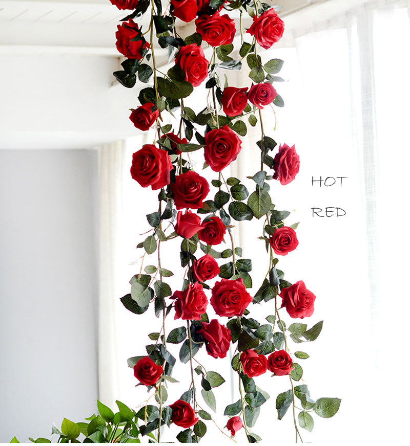 Weie Rosenranken Knstliche Seidenblumen Rosengirlanden Hngende Rosen-Efeu-Pflanzen  fr Hochzeit Bro Bogen Arrangement Dekoration| Alibaba.com