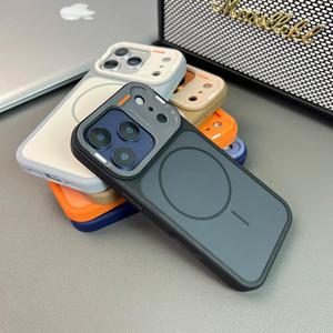 เคสโทรศัพท์แม่เหล็กแบบด้านรุ่นใหม่สำหรับ iPhone 17 12 13 Pro Max 14 15 16 Plus พร้อมปุ่มสัมผัสกล้อง ป้องกันการกระแทก - Product Image 2