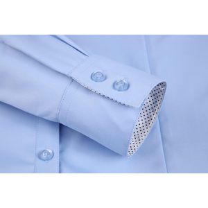 Camisa de Mujer Personalizada con Botones, Manga Larga, Sin Arrugas, Blusa de Trabajo Informal, Top de Popelina - Product Image 4