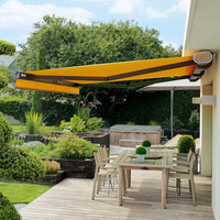 Balkon-Sonnenschutz Polyester Hoher UV-Schutz Markise/Große Dachabdeckung Fernbedienung Vollkassetten-Terrassenmarkise