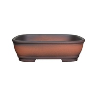 Pot à fleurs en porcelaine rectangulaire violet vintage durable, cuite au bois, avec trou de drainage pour jardin, centre commercial, écologique
