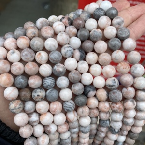 Màu Hồng <span class=keywords><strong>Zebra</strong></span> Jasper Bán Buôn Liên Tục Chất Lượng Cao Đá Quý Tự Nhiên Mịn Lỏng Vòng Ngựa Vằn Màu Hồng Hạt Để Làm Đồ Trang Sức - Product Image 3