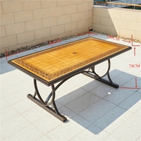 Table de banquet Grand Royal en aluminium moulé durable - Style classique européen, 10 places, pour extérieur, villa, hôtel, entrepôt, parc